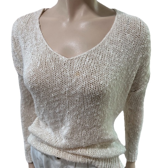 Essentials Cream V neck Sweater - Picture 1 of 16